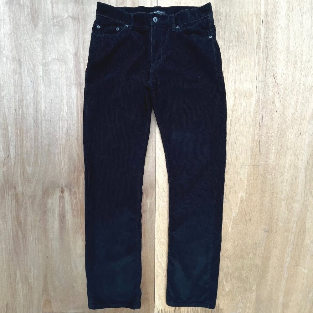 BANANA REPUBLIC PIMA COTTON CORDUROY STRAIGHT JEANS MEN’S sz 34W 34L Black